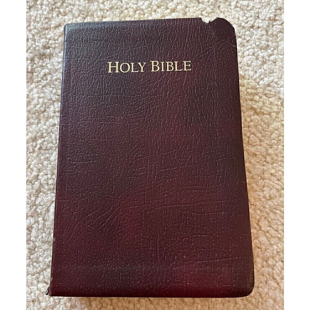 Holy Bible KJV Concordance Words of Christ in Red Regency Leather 1972 Gold Page